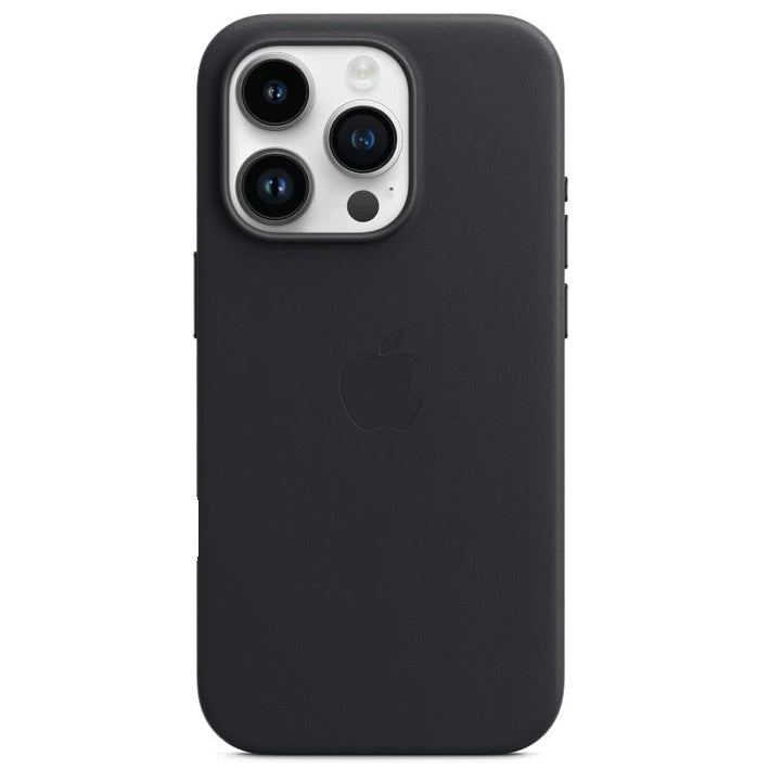 iPhone 15 Pro Max Leather Back Cover Case with MagSafe – Black