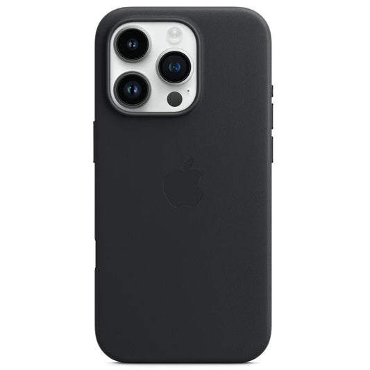 iPhone 15 Pro Max Leather Back Cover Case with MagSafe – Black