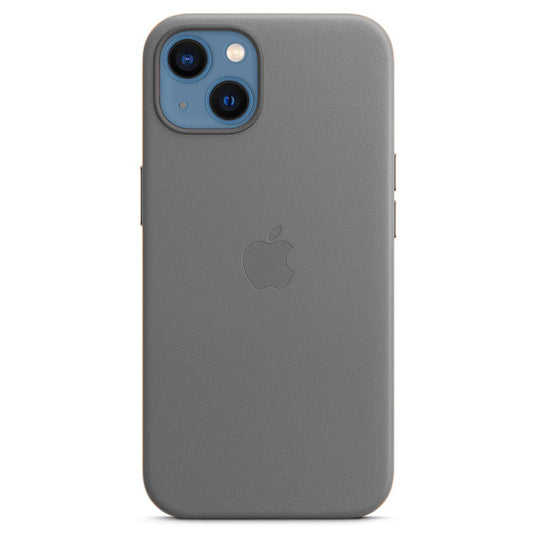 iPhone 13 Leather Back Cover Case with MagSafe - Dark Gray