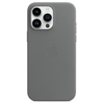 iPhone 15 pro Leather Back Cover Case with MagSafe – Dark Gray