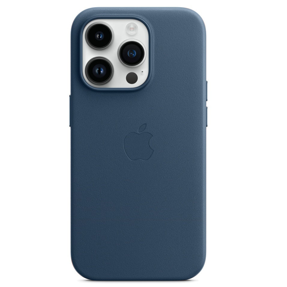 iPhone 14 Pro Leather Back Cover Case with MagSafe – Cosmo Blue