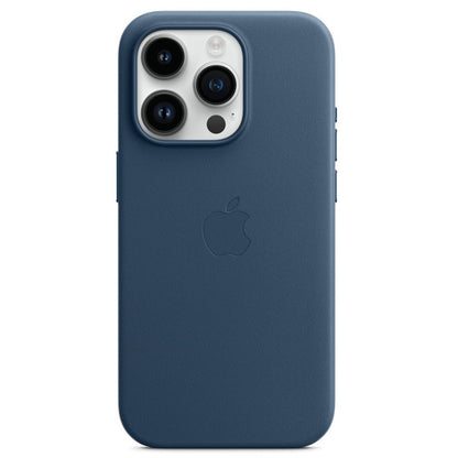 iPhone 15 pro Leather Back Cover Case with MagSafe – Cosmo Blue