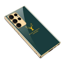 Samsung Galaxy S23 Ultra Deer Original Glass Case with Camera Protection - Green