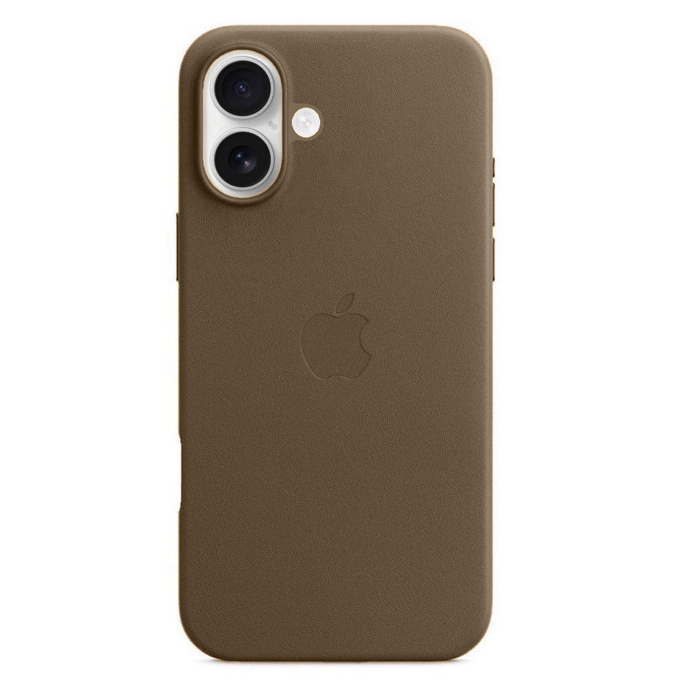 Apple iPhone 16 Plus Leather Back Cover Case - Natural Titanium