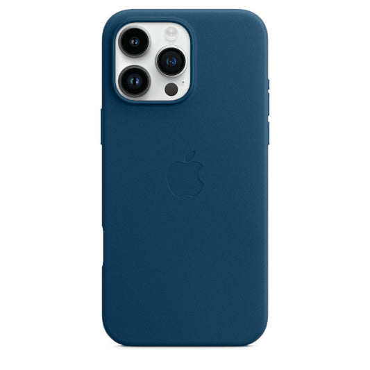 Leather Back Cover Case for iPhone 16 Pro Max - Cosmo Blue