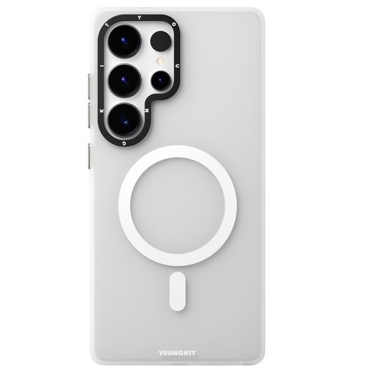 Samsung Galaxy S25 Ultra YOUNGKIT Hidden Sand Matte Case with Magsafe - White