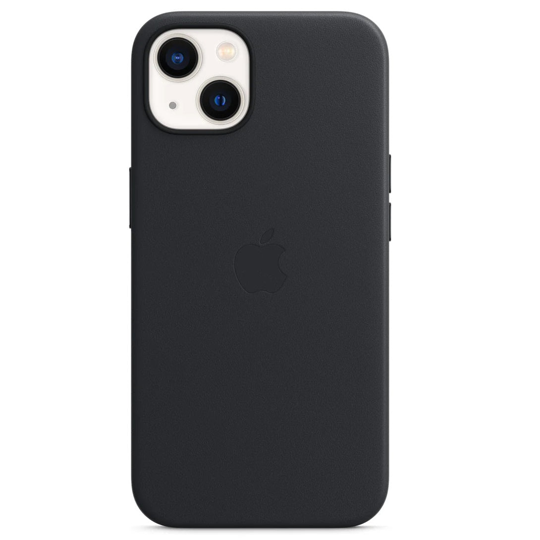 iPhone 13 Leather Back Cover Case with MagSafe - Black