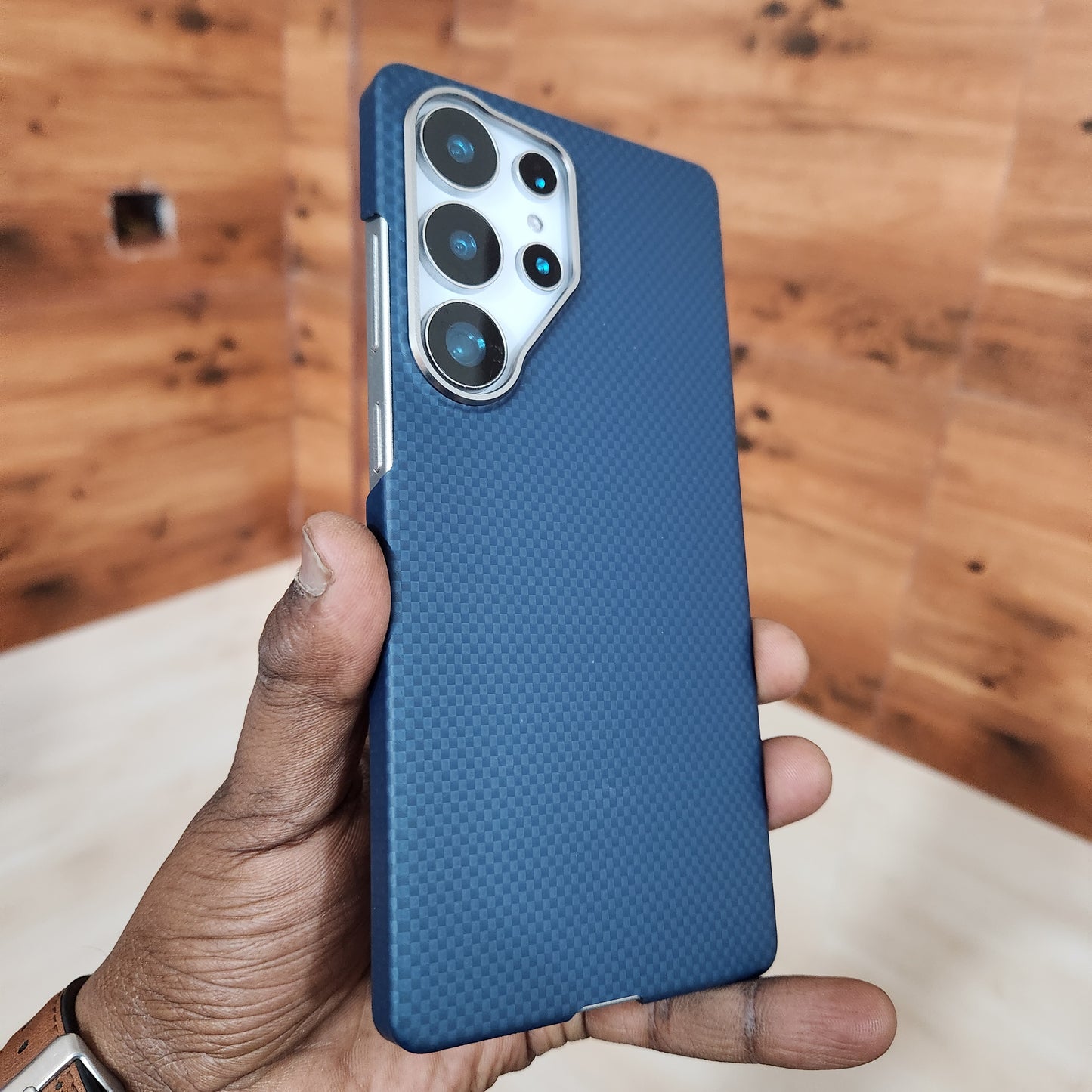 Samsung Galaxy S25 Ultra X-Level Ultathin 0.5mm Carbon Fiber Pattern Case with Magsafe  - Blue