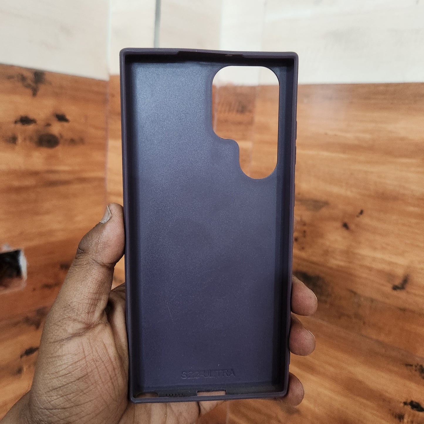 Samsung Galaxy S22 Ultra Horse Embroidery PU Leather Case with Number - Purple