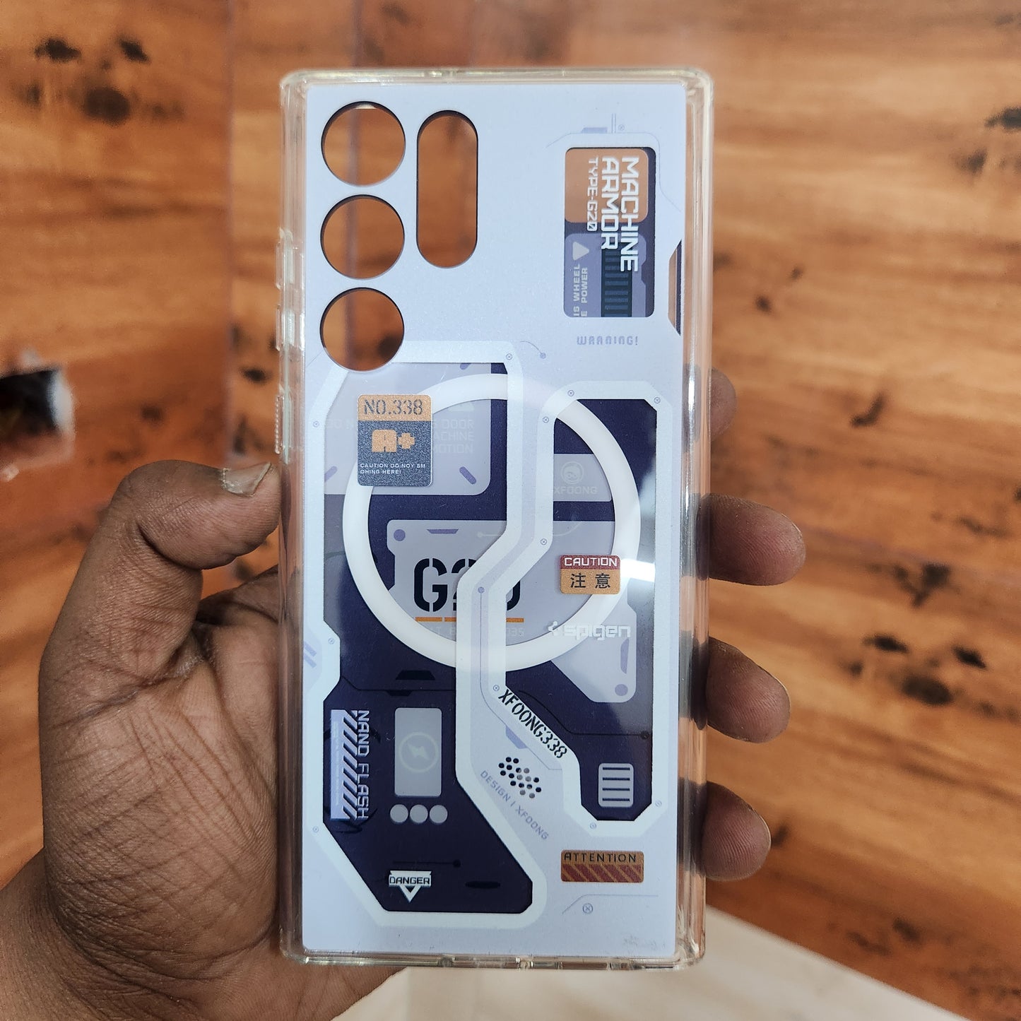 Samsung Galaxy S22 Ultra Zero One G20 Edition Hybrid Shockproof Case with Magsafe - White