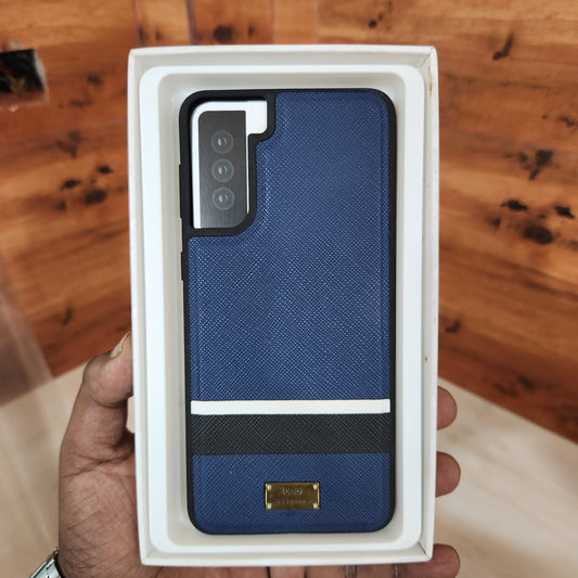 Samsung Galaxy S21 Plus Slim Profile Vegan Leather Case - Blue