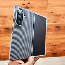 Samsung Galaxy Z Fold7 Slim Carbon Fiber Textured Matte Case with Inside Cloth - Gray