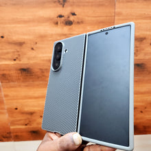 Samsung Galaxy Z Fold7 Slim Carbon Fiber Textured Matte Case with Inside Cloth - Gray