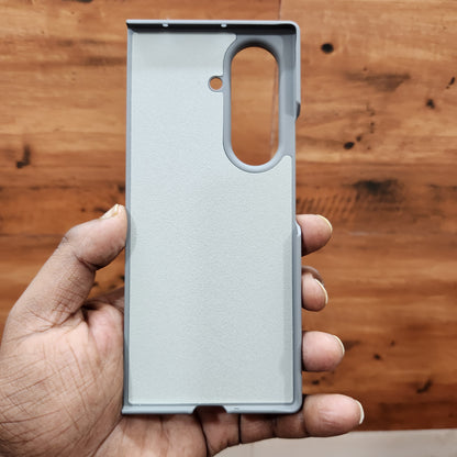 Samsung Galaxy Z Fold7 Slim Carbon Fiber Textured Matte Case with Inside Cloth - Black