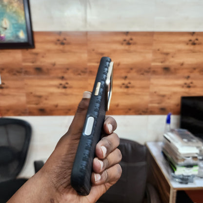 iPhone 17 Pro Max Sibling Series Sleek Cross Texture Case with Metal Camera Protection - Black