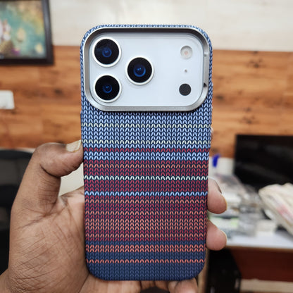 iPhone 17 Pro Max 0.8mm Ultrathin Carbon Fiber Texture Case with Magsafe - Blue