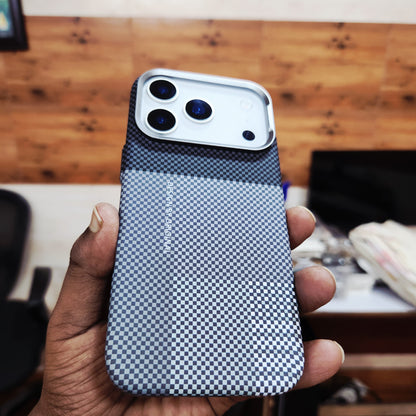 iPhone 17 Pro Max 0.8mm Ultrathin Carbon Fiber Texture Case with Magsafe - Gray