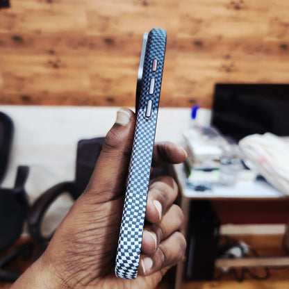 iPhone 17 Pro Max 0.8mm Ultrathin Carbon Fiber Texture Case with Magsafe - Gray