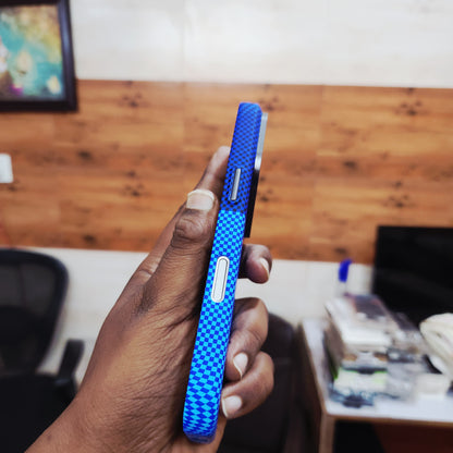 iPhone 17 Pro Max 0.8mm Ultrathin Carbon Fiber Texture Case with Magsafe - Dark Blue