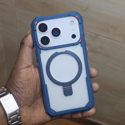 iPhone 17 Pro Max Back Cover Luxury Sports Car Armor Case - Blue