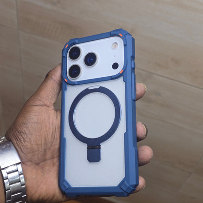 iPhone 17 Pro Max Back Cover Luxury Sports Car Armor Case - Blue