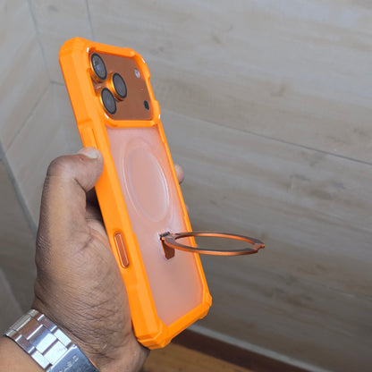iPhone 17 Pro Max Back Cover Luxury Sports Car Armor Case - Orange
