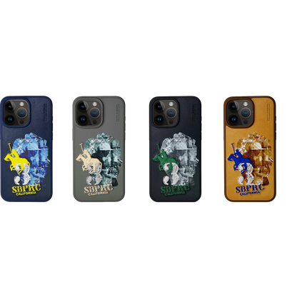 Santa Barbara Marcus Series Genuine Leather Case for iPhone 15 Pro Max - Titanium