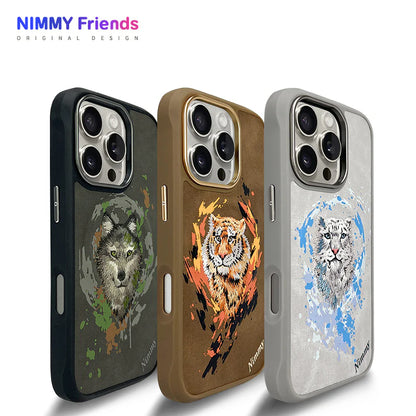 iPhone 16 Pro Nimmy Dazzling Embroidery MagSafe Back Cover Case - Panther