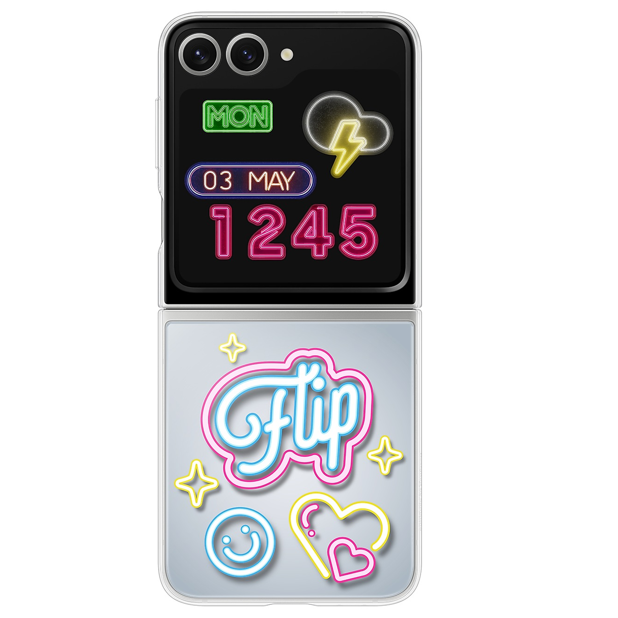 Samsung Galaxy Z Flip6 Flipsuit LED Case Transparent Protective Shell - Clear
