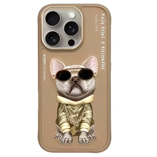 iPhone 16 Pro Nimmy Official Chain Series Embroidery Back Cover - Desert