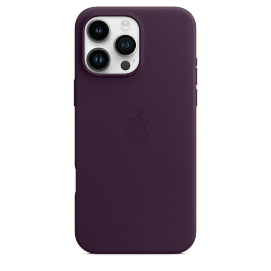 Apple iPhone 16 Pro Leather Back Cover Case - Purple