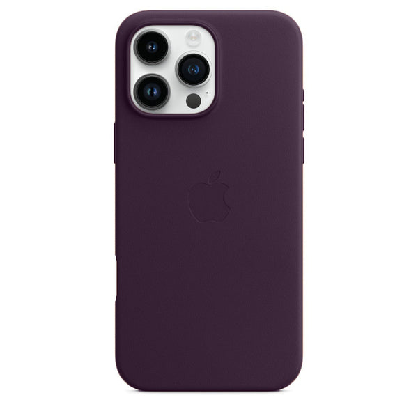 Apple iPhone 16 Pro Leather Back Cover Case - Purple