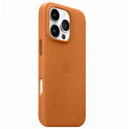 iPhone 16 Pro Max Leather Back Cover Case with MagSafe – Tan