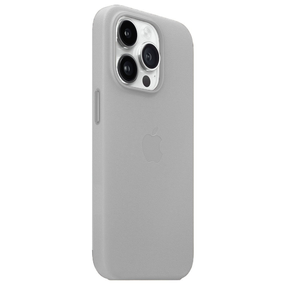 iPhone 14 Pro Leather Back Cover Case with MagSafe – Gray