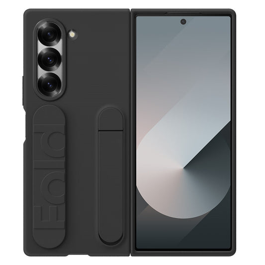 Samsung galaxy Z Fold5 Matte Skin Feel Case with Inbuilt Band & Stand - Black