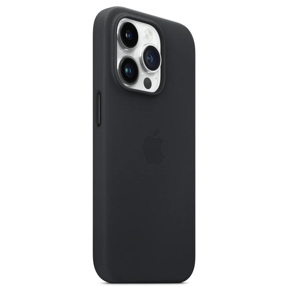 iPhone 15 Pro Max Leather Back Cover Case with MagSafe – Black