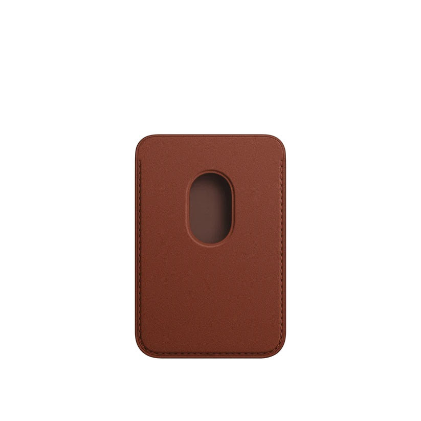Leather MagSafe Wallet – Slim Magnetic Card Holder for iPhone - Umber
