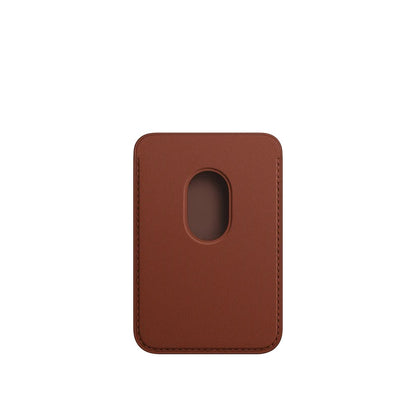Leather MagSafe Wallet – Slim Magnetic Card Holder for iPhone - Umber