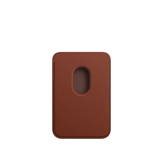 Leather MagSafe Wallet – Slim Magnetic Card Holder for iPhone - Umber