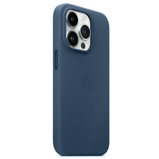 iPhone 15 Pro Max Leather Back Cover Case with MagSafe – Cosmo Blue