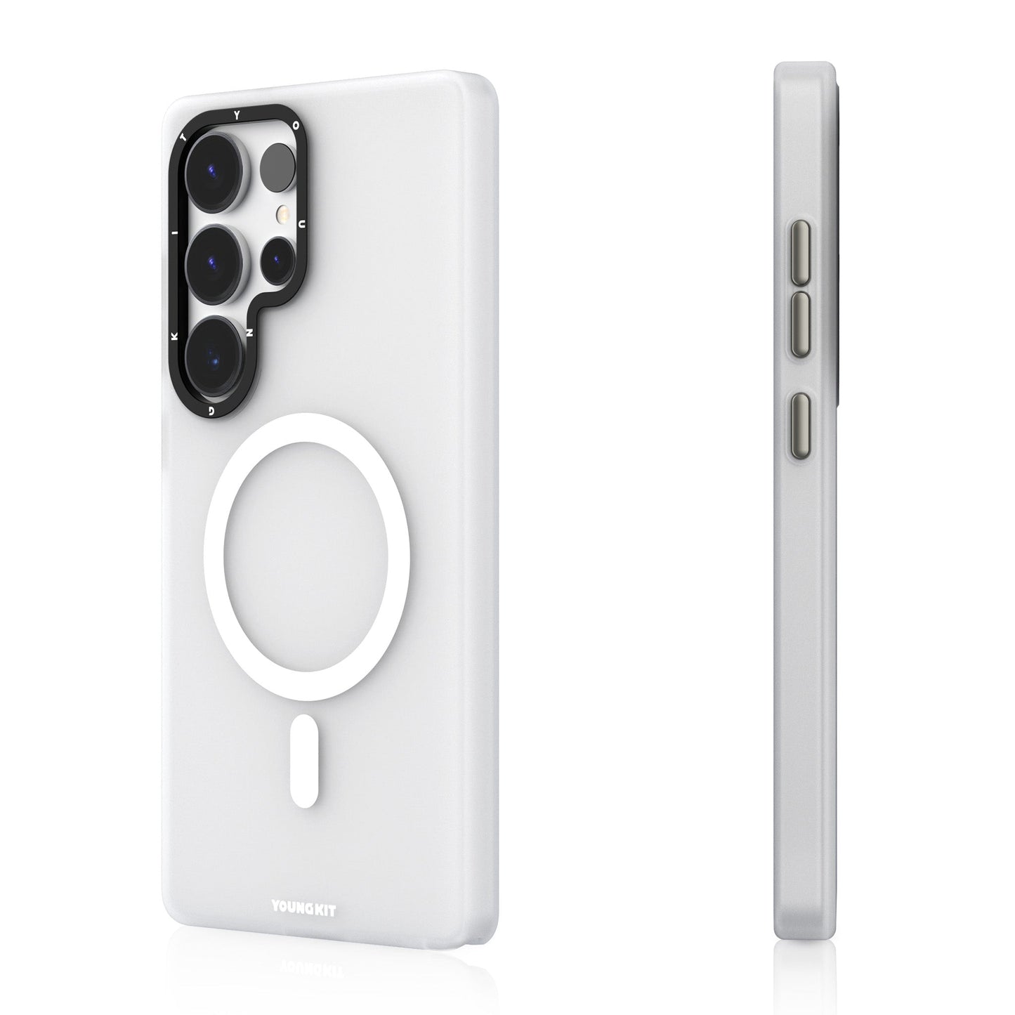 Samsung Galaxy S25 Ultra YOUNGKIT Hidden Sand Matte Case with Magsafe - White