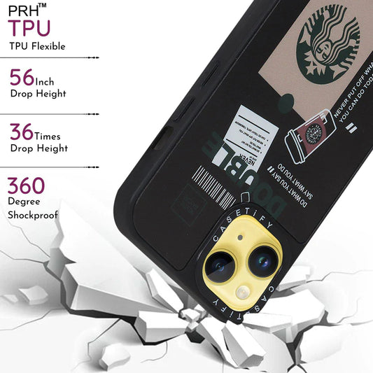iPhone 13 Starbucks Reflective Mirror Case Double – Stylish Protective Back Cover