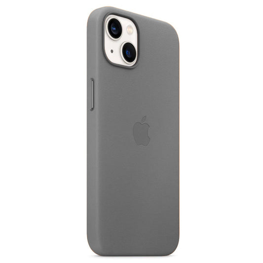 iPhone 13 Leather Back Cover Case with MagSafe - Dark Gray