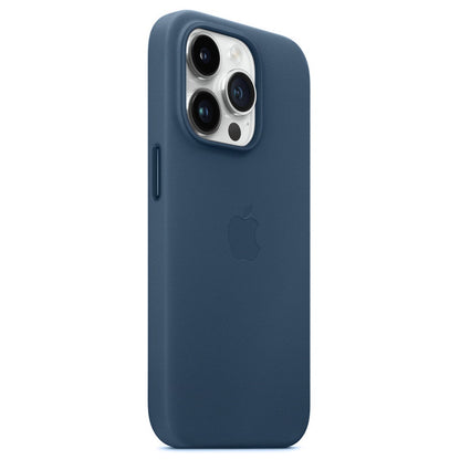 iPhone 14 Pro Leather Back Cover Case with MagSafe – Cosmo Blue