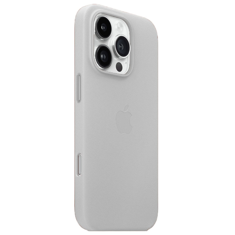iPhone 16 Pro Max Leather Back Cover Case with MagSafe – Gray