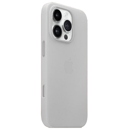 iPhone 16 Pro Max Leather Back Cover Case with MagSafe – Gray