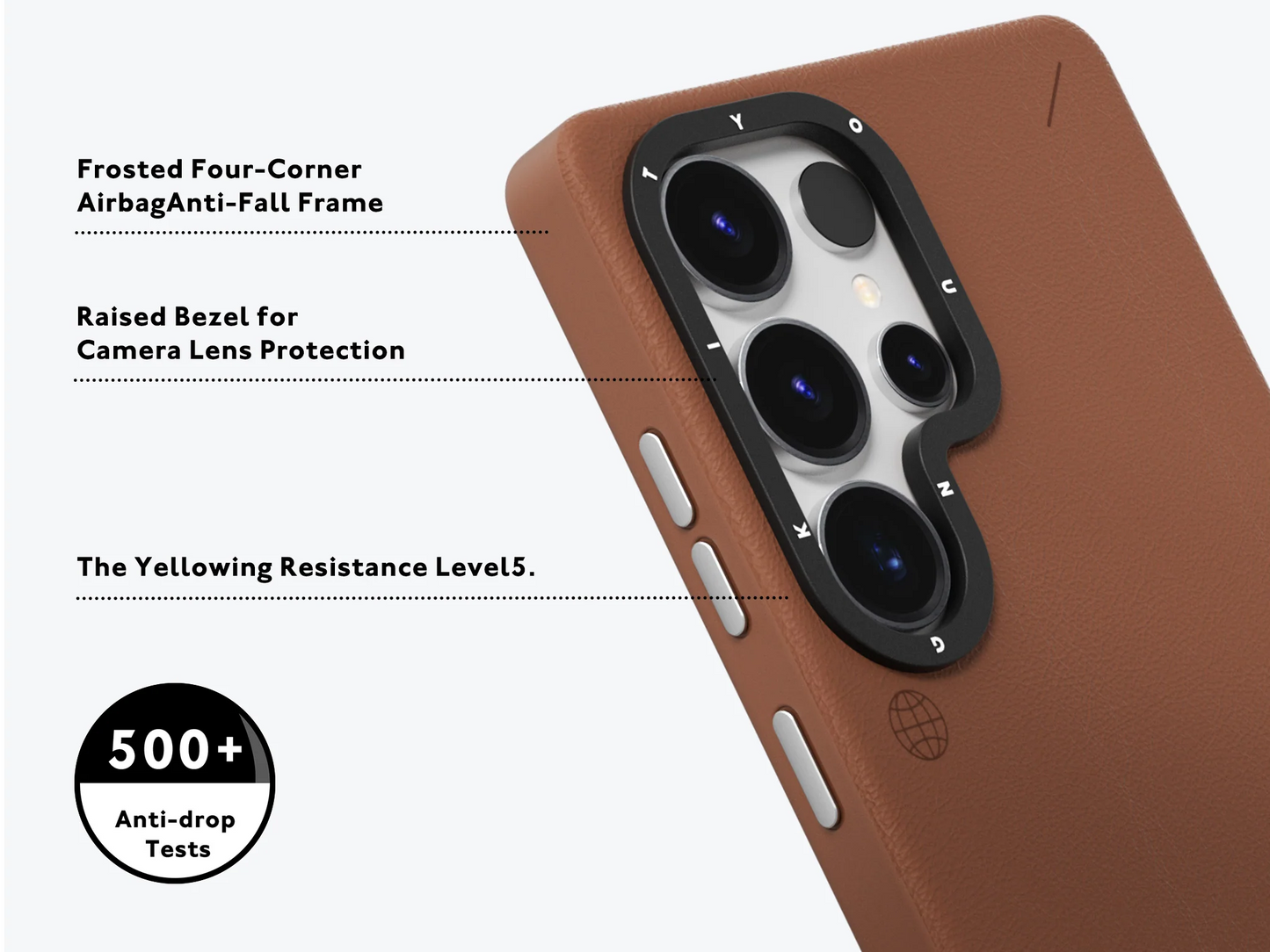 Samsung Galaxy S25 Ultra YOUNGKIT Matte Leather Case with Magsafe - Brown