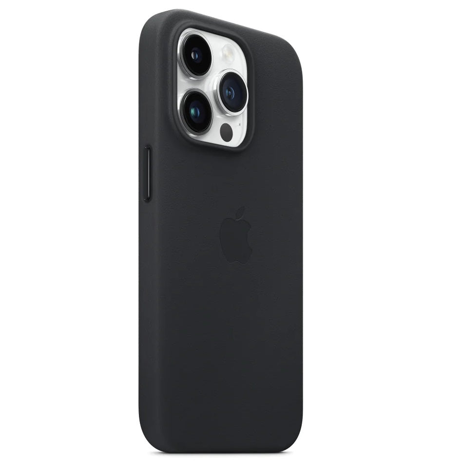 iPhone 14 Pro Max Leather Back Cover Case with MagSafe – Black