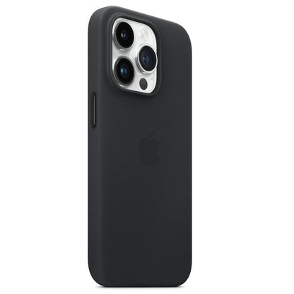 iPhone 14 Pro Max Leather Back Cover Case with MagSafe – Black