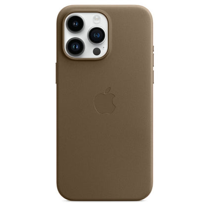 iPhone 15 Pro Max Leather Back Cover Case with MagSafe – Natural Titanium